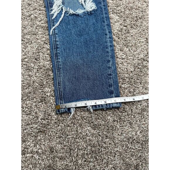 vervet blue jeans hart distressed mom jeans ripped medium wash straight leg 25 - Picture 11 of 13